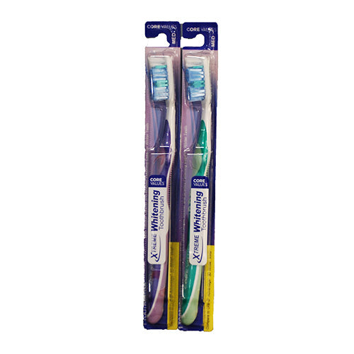 CORE VALUES TOOTHBRUSH EXTREME WHITENING ASST COLORS-MEDIUM
