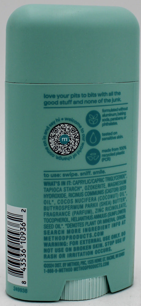 METHOD DEODORANT COCONUT TWIST 2.65oz US