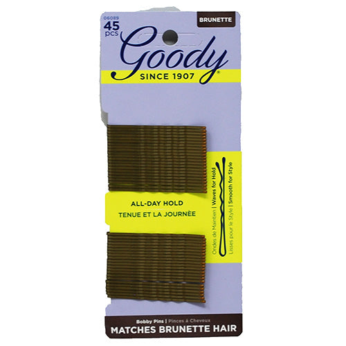 GOODY BOBBY PINS 45CT-BRUNETTE / NI