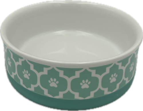 PET BOWL - LATTICE AQUA - MEDIUM 6Dx2H