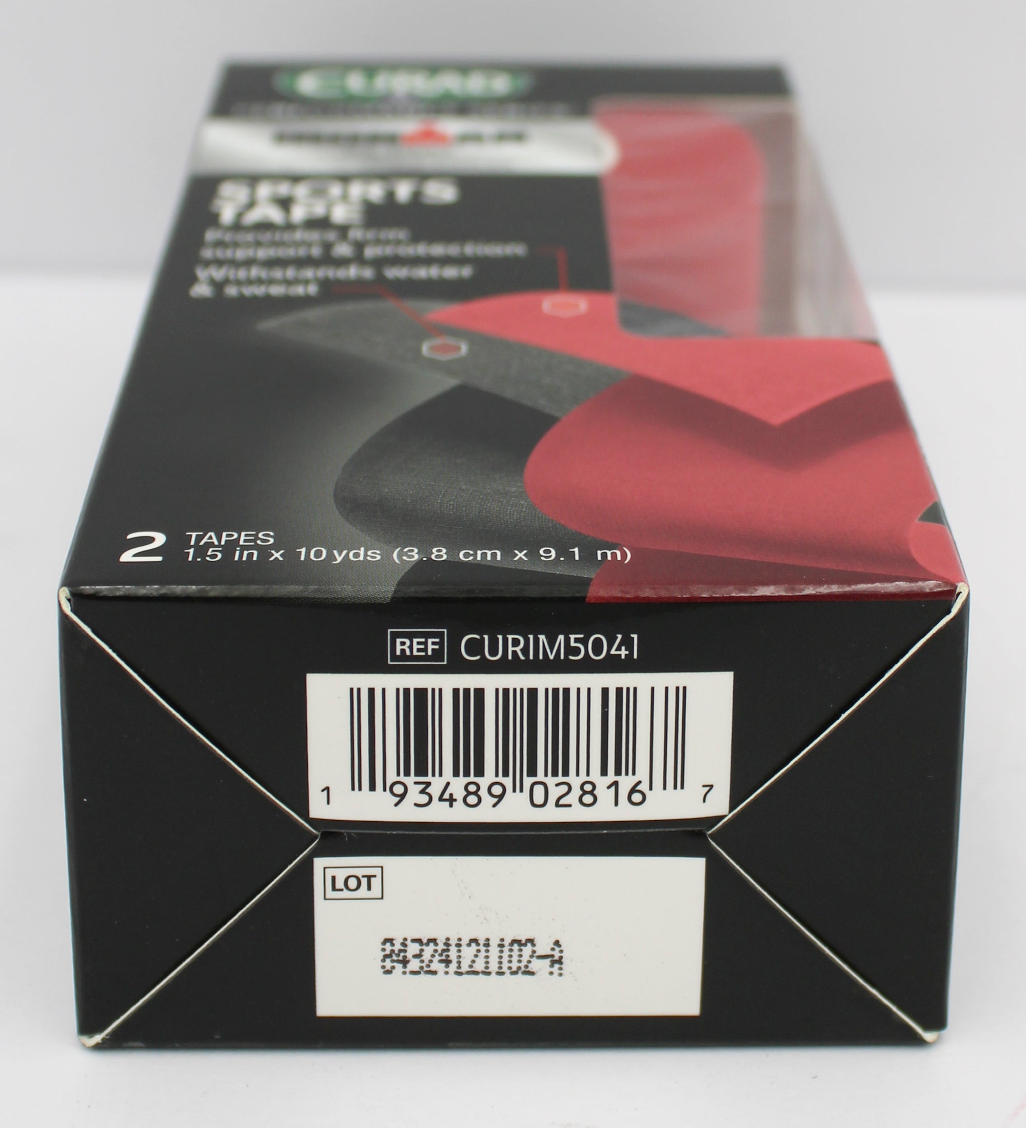 CURAD SPORTS TAPE BLACK/RED 2ct 1.5" x 10yds NI