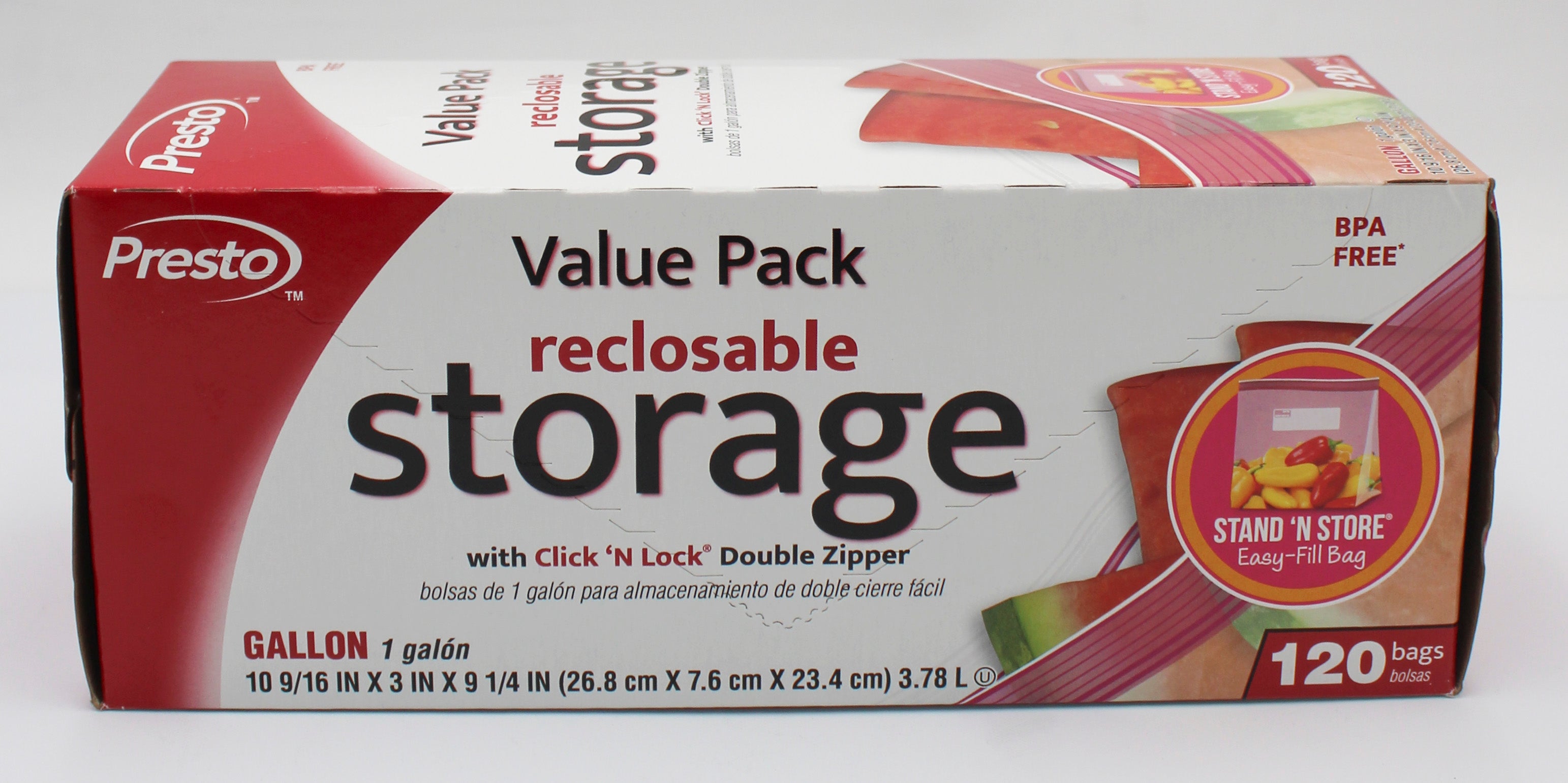 120CT PRESTO STORAGE GALLON BAGS