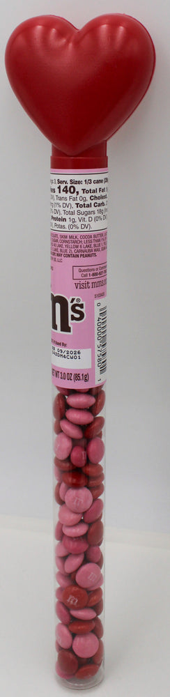 M&M'S VALENTINE'S DAY MILK CHOCOLATE HEART CANDY CANE GIFT 3Oz  BB 8/27/26