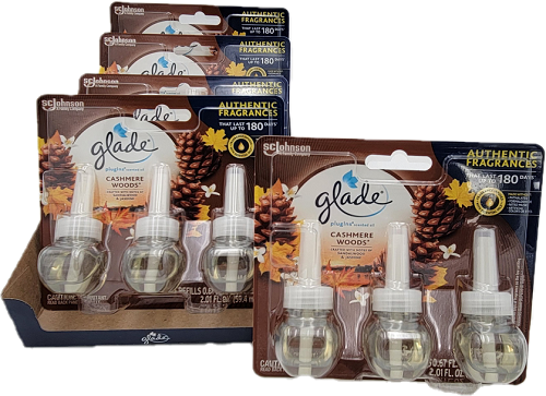 GLADE PLUGINS SCENTED OILS REFILLS 3CT 0.67oz CASHMERE WOODS US.