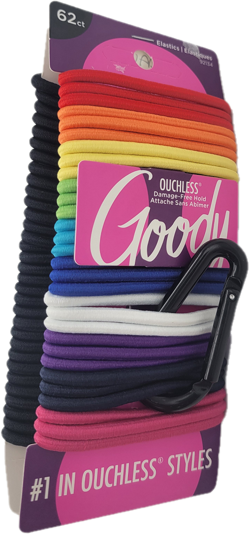 GOODY OUCHLESS ELASTICS 62CT ASSORTED NI