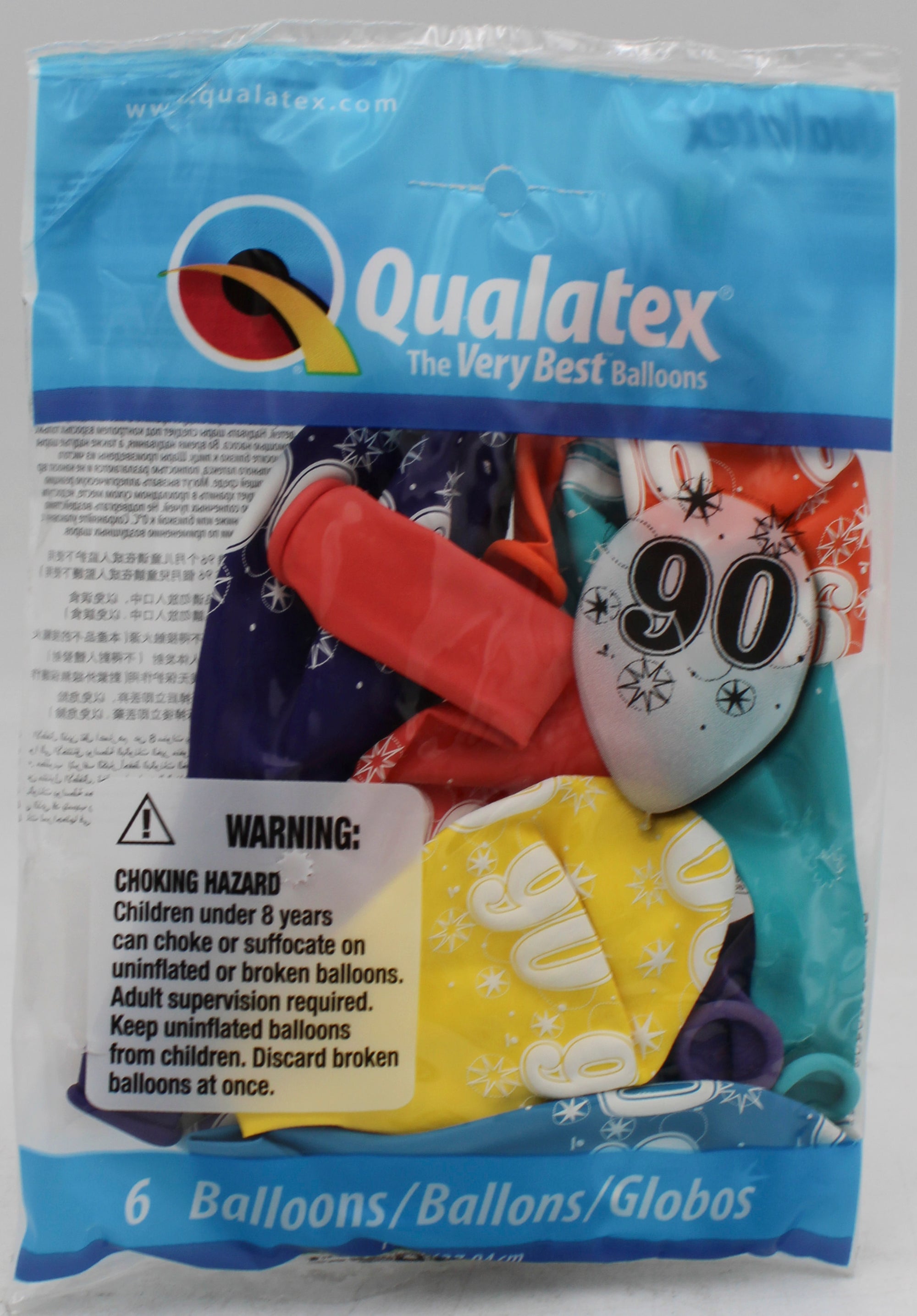 QUALATEX 11" ROUND PARTY BALLOONS AST 6CT 90 SPARKLE-A-RND