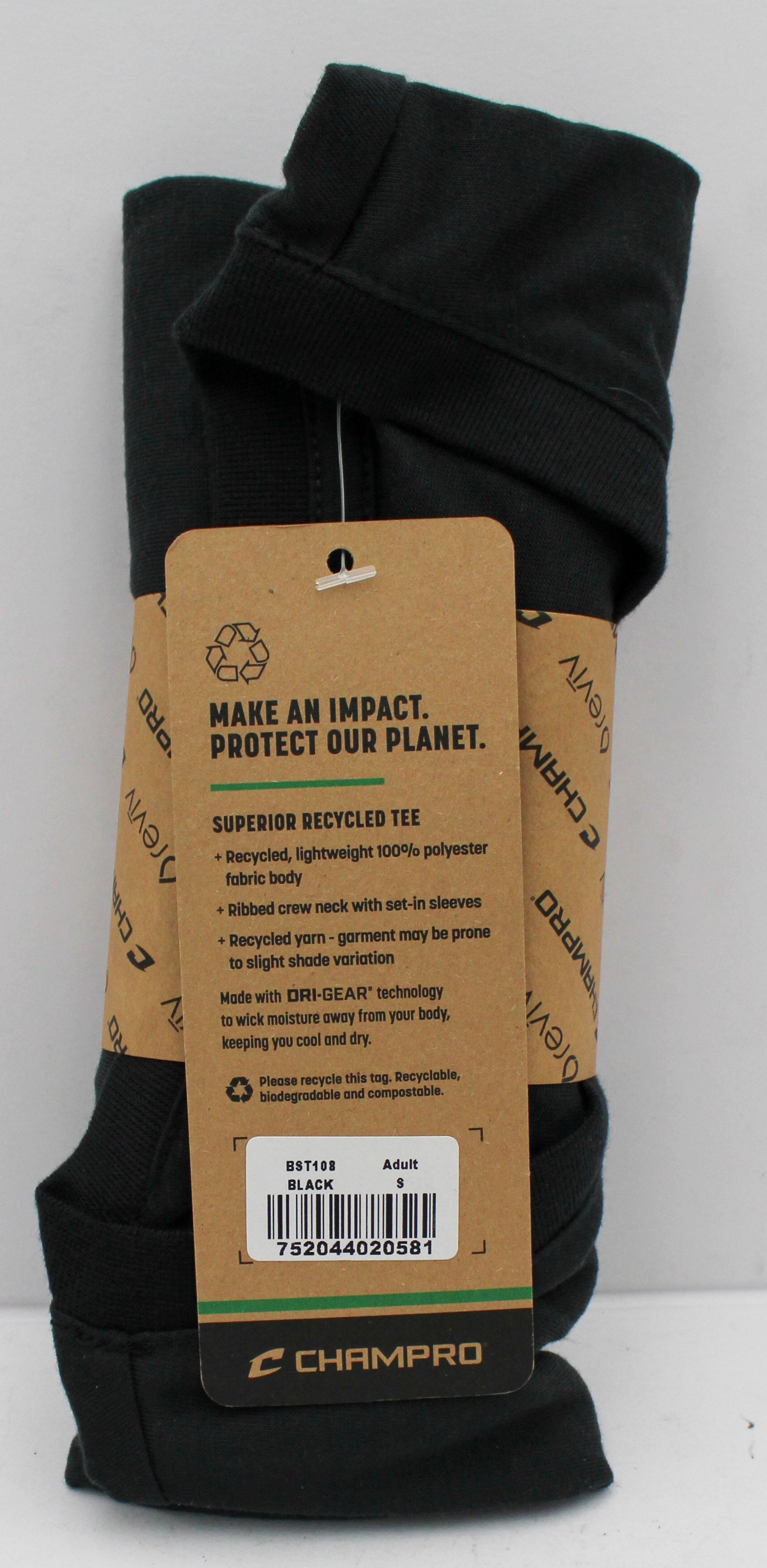 T-SHIRT - ADULT - BLACK - S