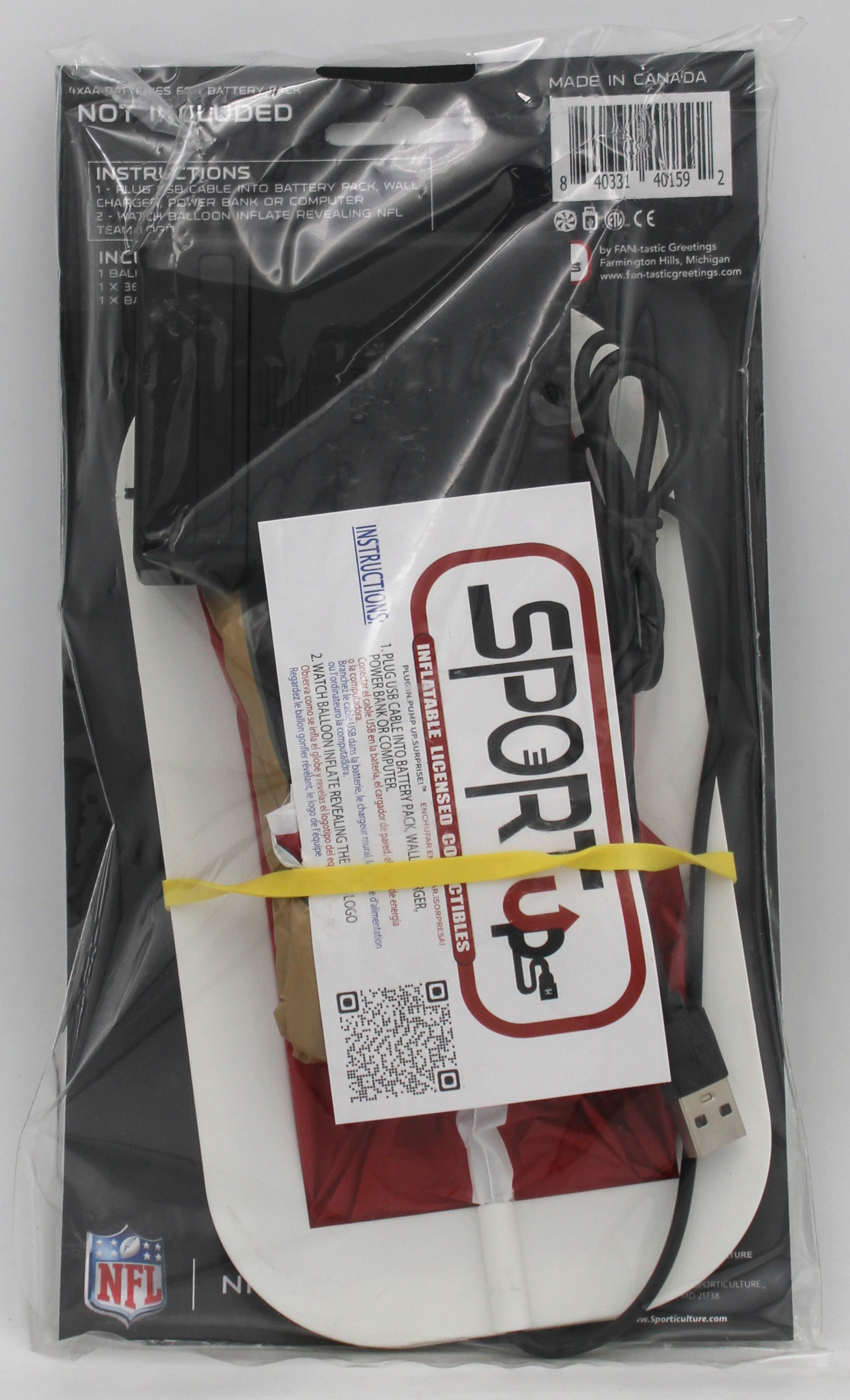 NFL SAN FRANCISCO 49ERS TABLETOP INFLATABLE CENTERPIECE