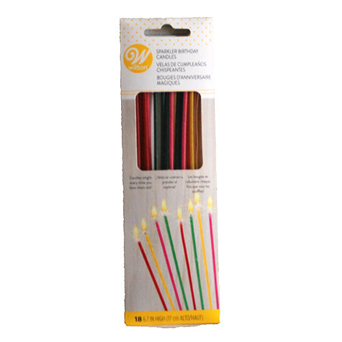 WILTON CANDLE SET SPARKLE 18 CT-ASST COLORS