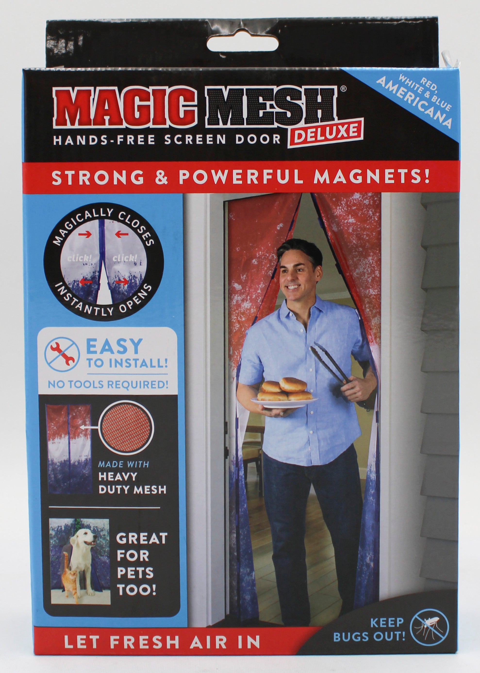 MAGIC MESH SCREEN DOOR DELUXE HANDS FREE SCREEN NI