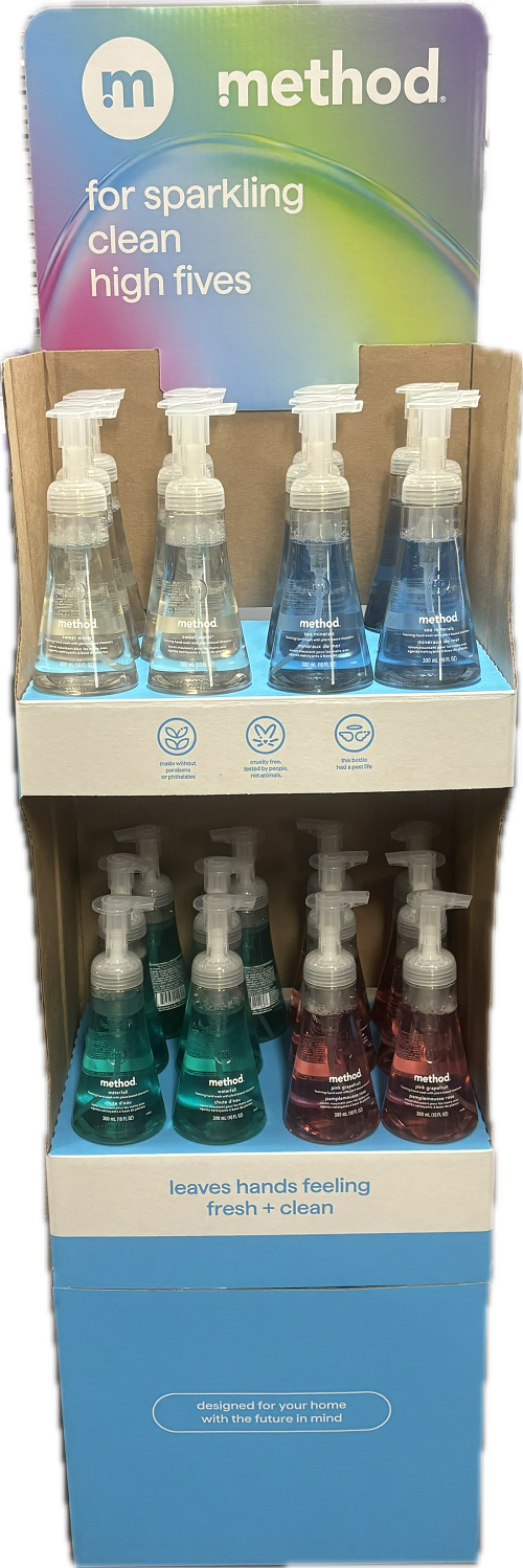 METHOD FOAMING HAND WASH ASSORTED FLOORSTAND