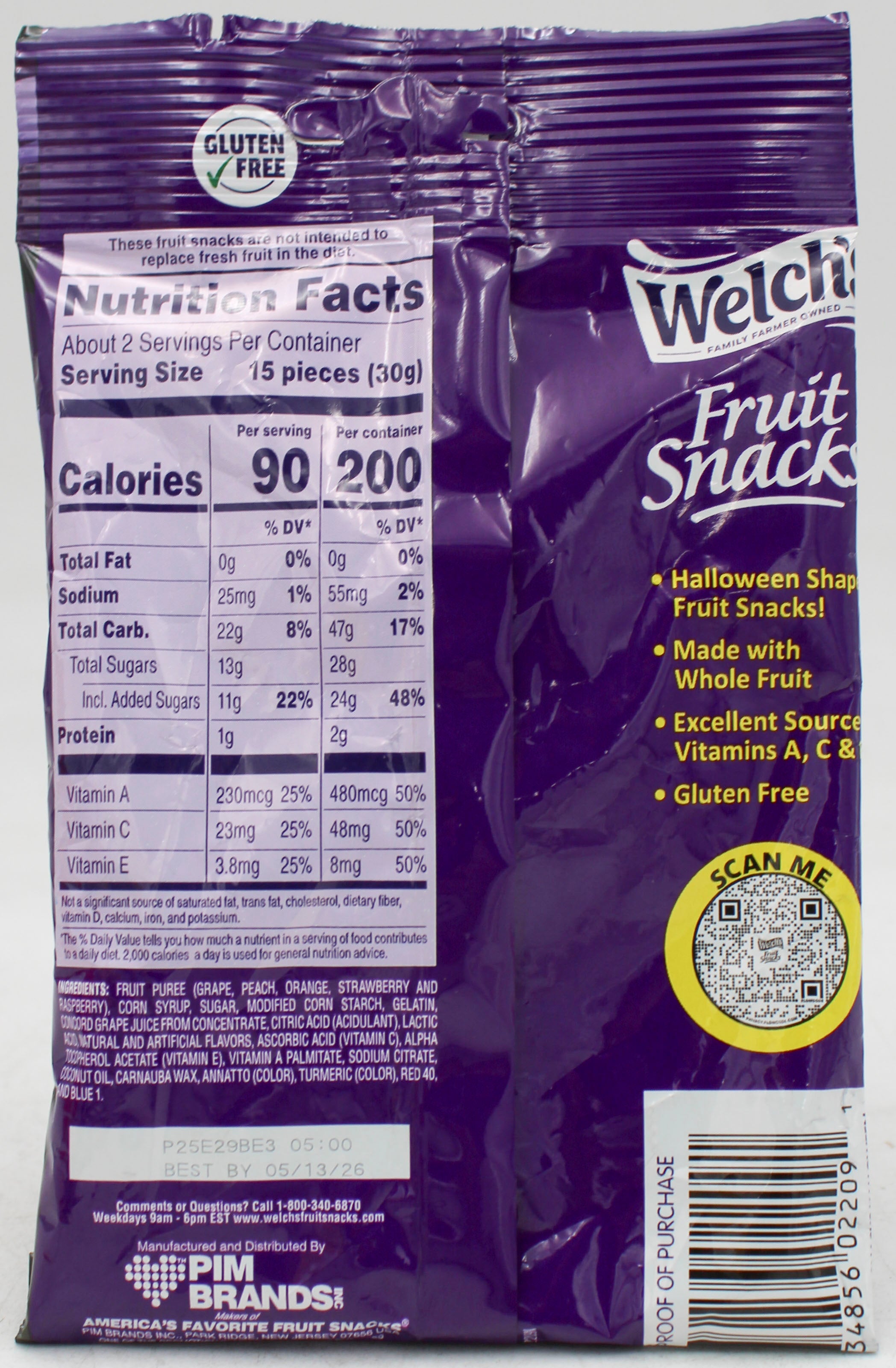 WELCHS FRUIT SNACKS MIKED FRUIT 2.25 Oz BB 5/13/2026