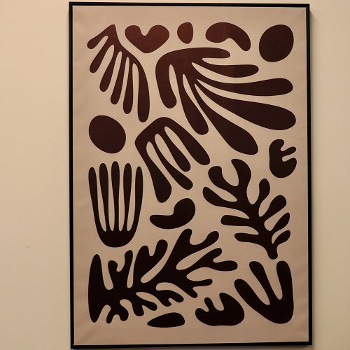 BLACK ABSTRACT CANVAS PRINT 27.5"L x 39.5"H