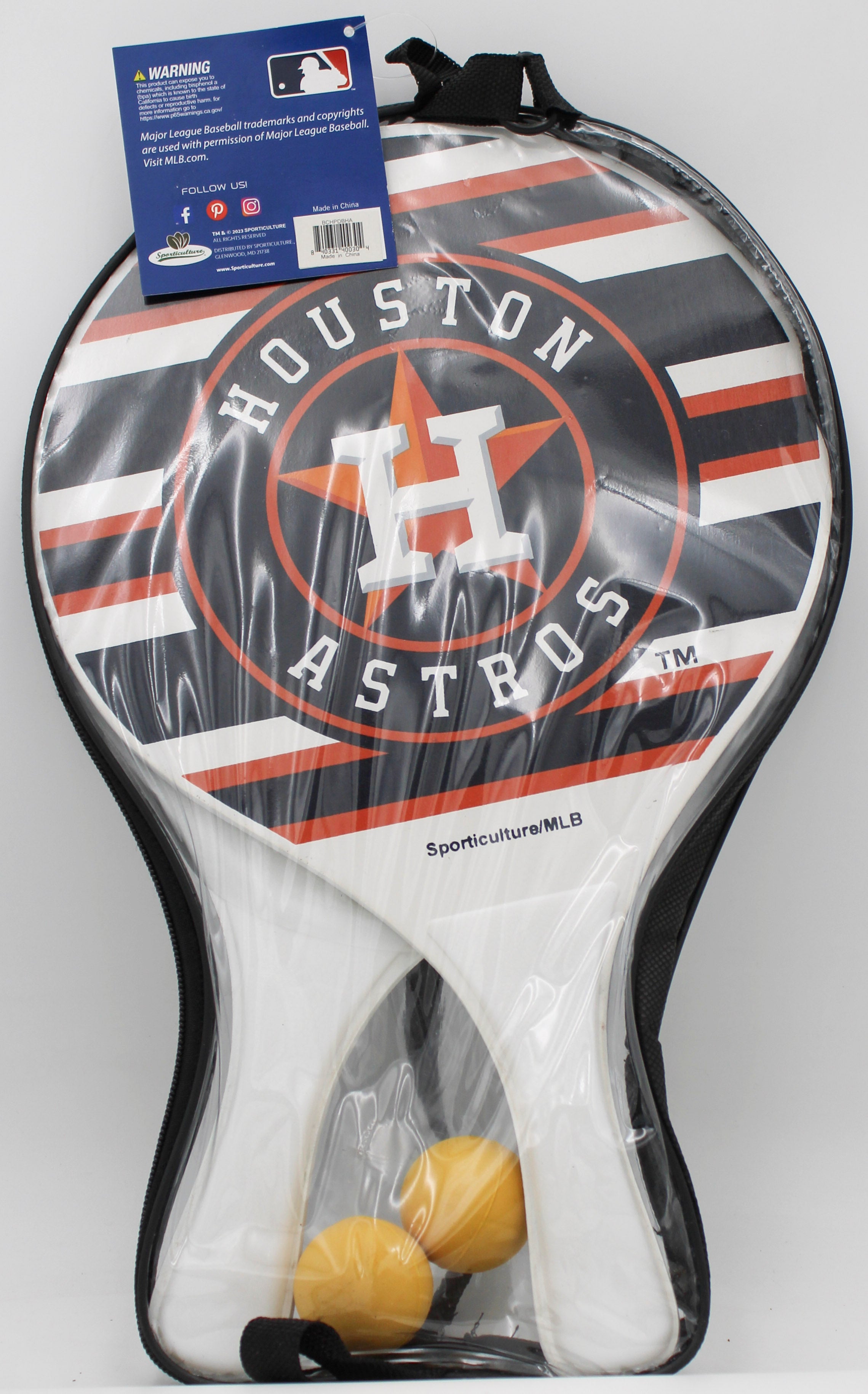 OFFICIALLY LICENCED HOUSTON ASTROS BEACH PADDLEBALL2 PACK