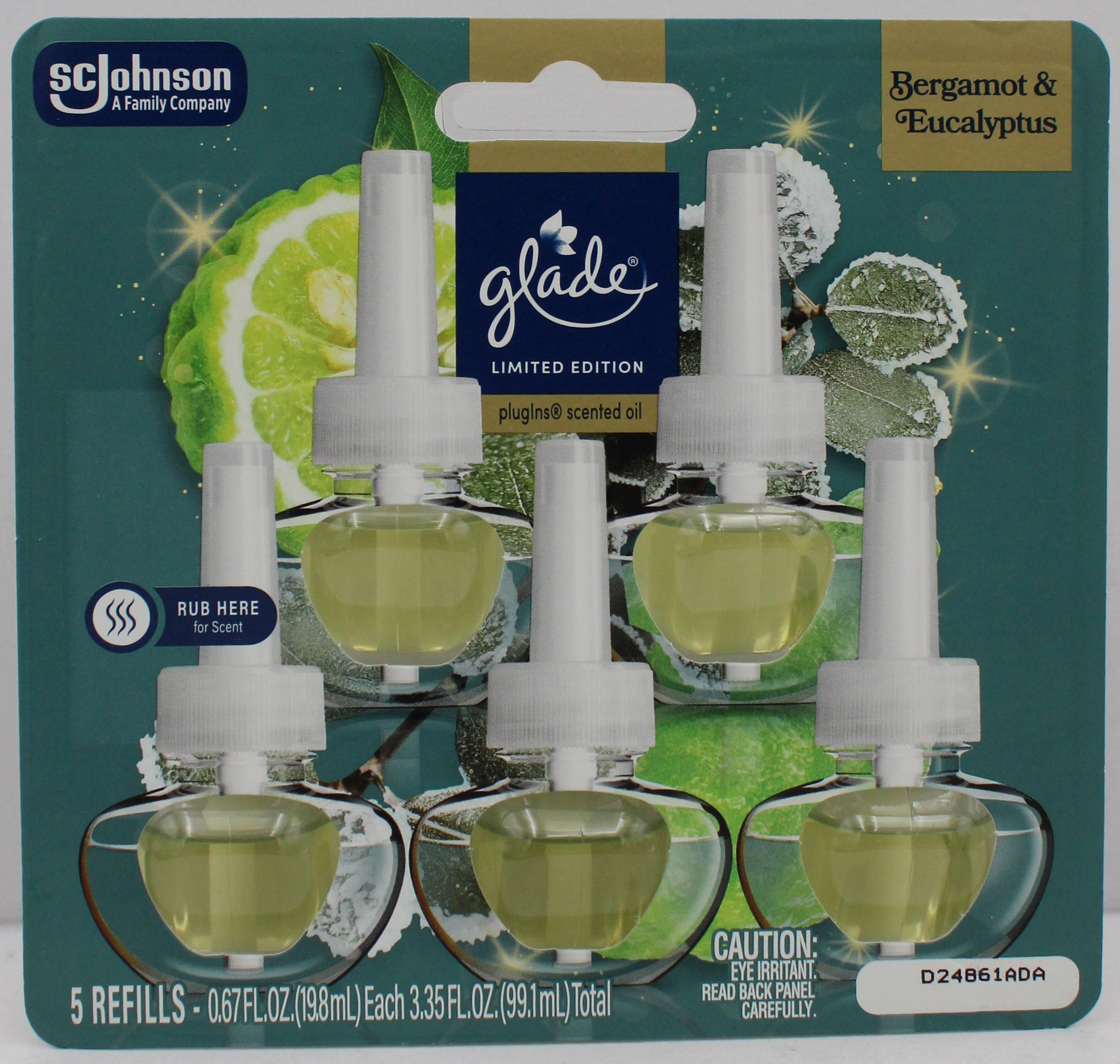 GLADE PLUGINS SCENTED OIL BERGAMOT & EUCALYPTUS 5ct 0.67floz US