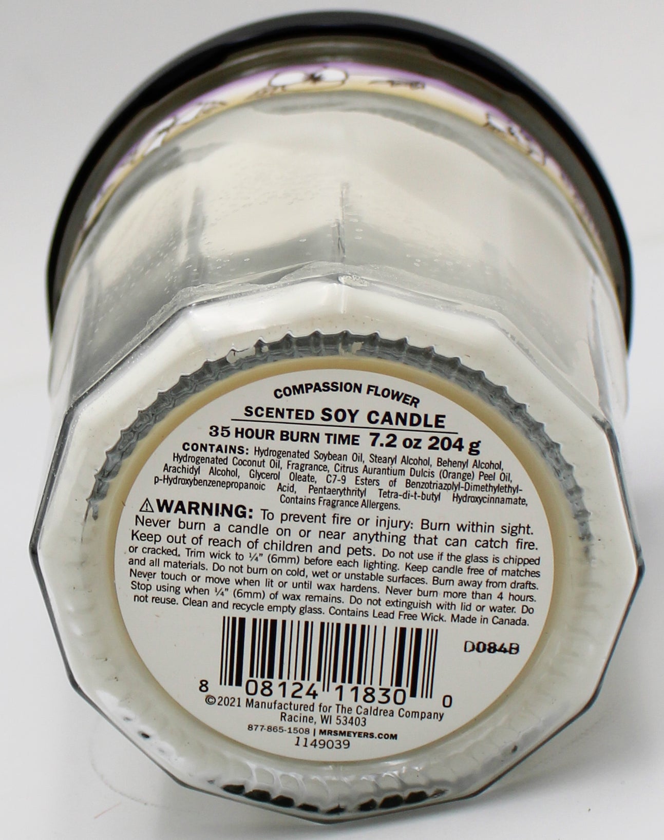 Mrs. Meyer's Soy Candle Compassion Flower 7.2oz