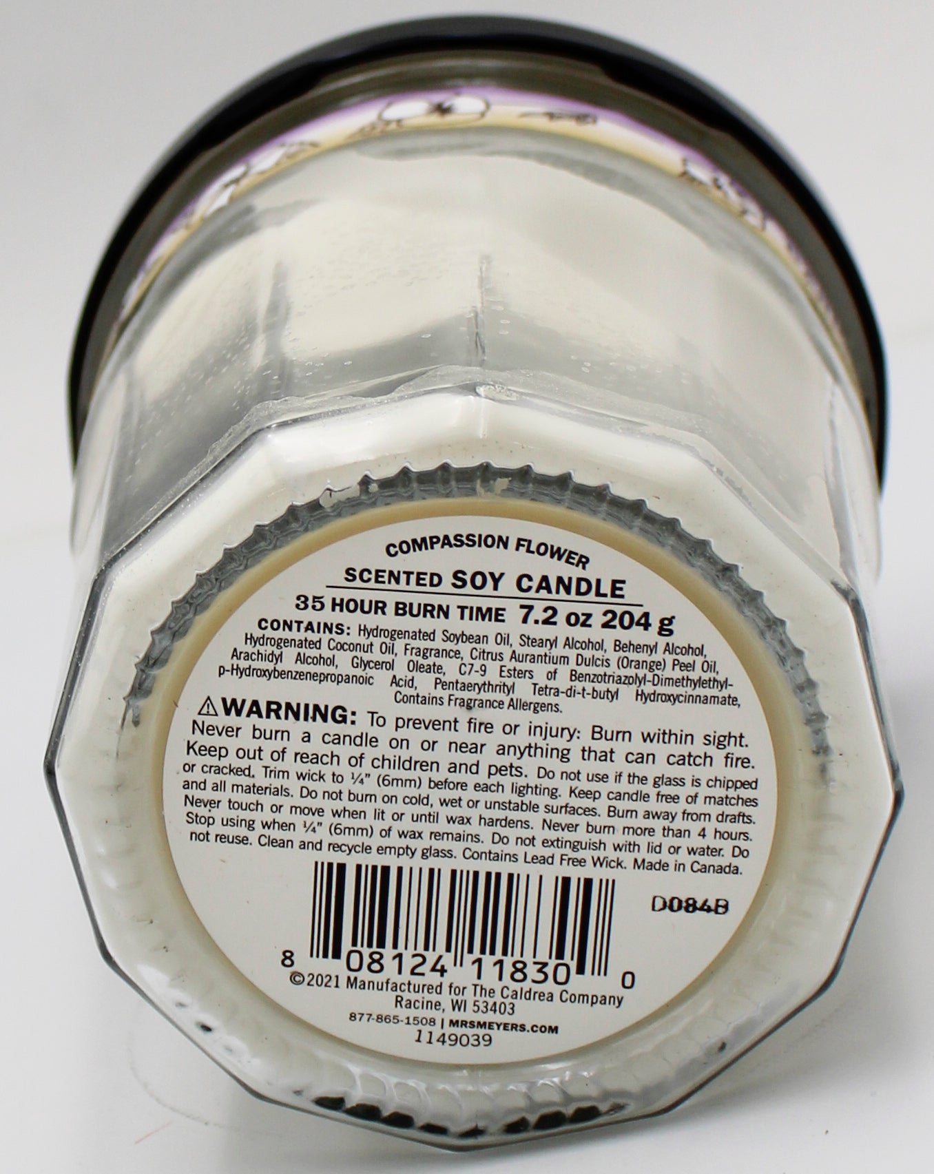 Mrs. Meyer's Soy Candle Compassion Flower 7.2oz