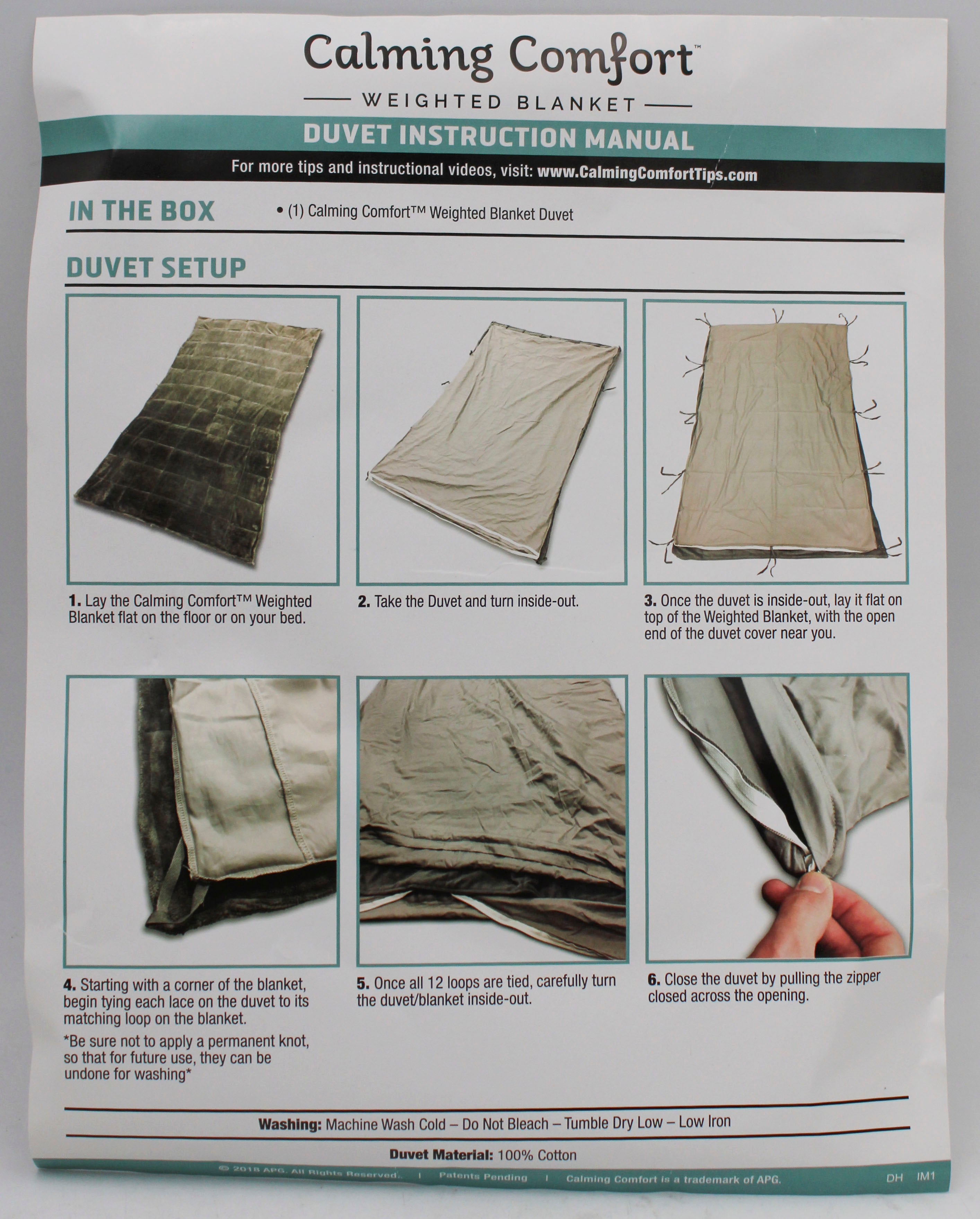 CALMING COMFORT DUVET COVER FOR WEIGHTED BLANKET 41” × 60” PINK