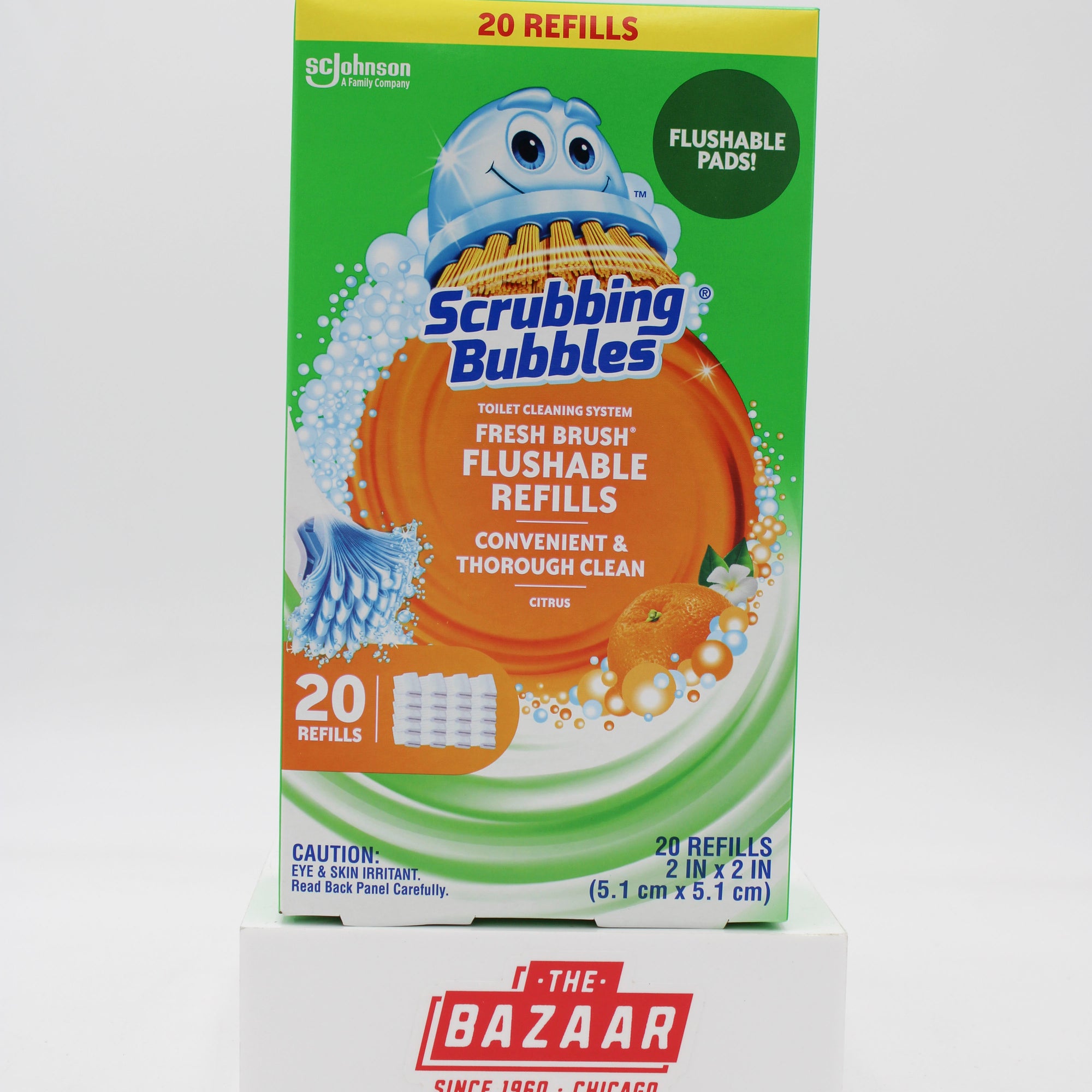 SCRUBBING BUBBLES FRESH BRUSH TOILET CLEANING SYSTEM CITRUS 20ct