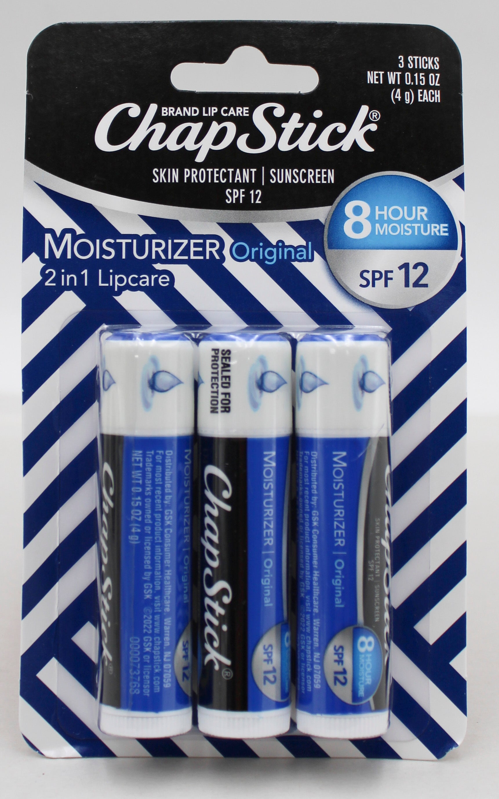 ChapStick Lip Moisture SPF 15 3-Pack .45oz