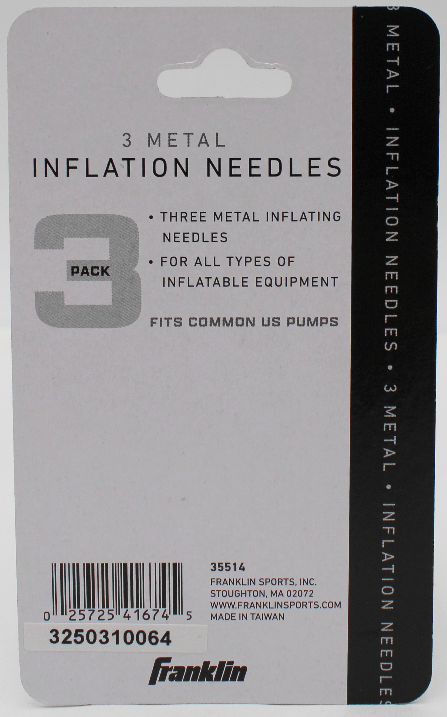 Franklin Metal Inflating Needles 3ct Wholesale Pack