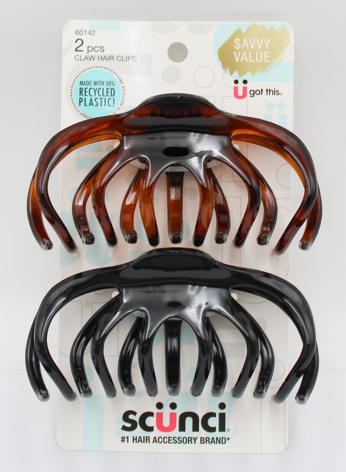 CONAIR 2ct CURVED TEETH CLAW CLIPS NI