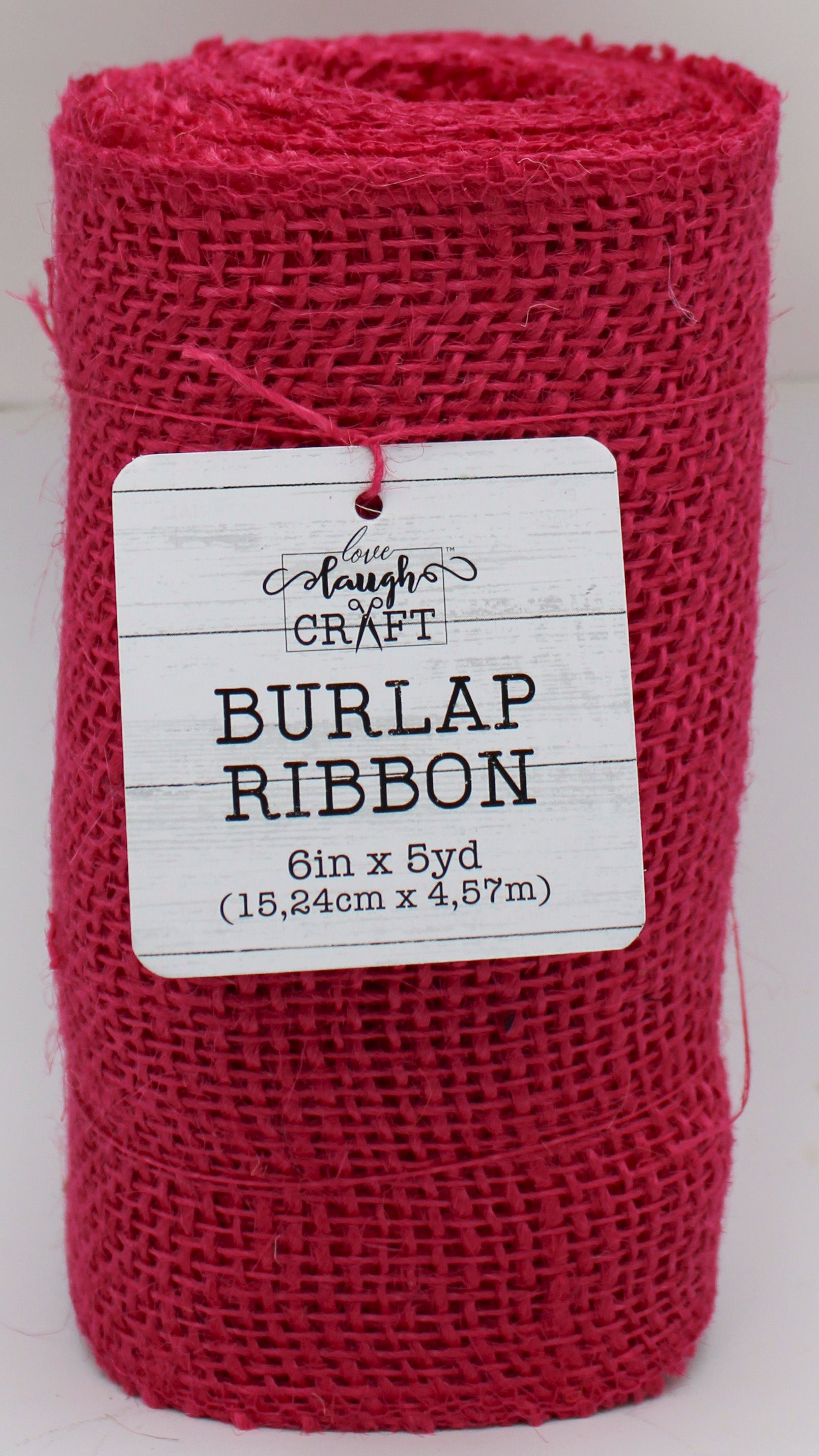 6 IN X 5 YD BURLAP RIBBON - ORCHID
