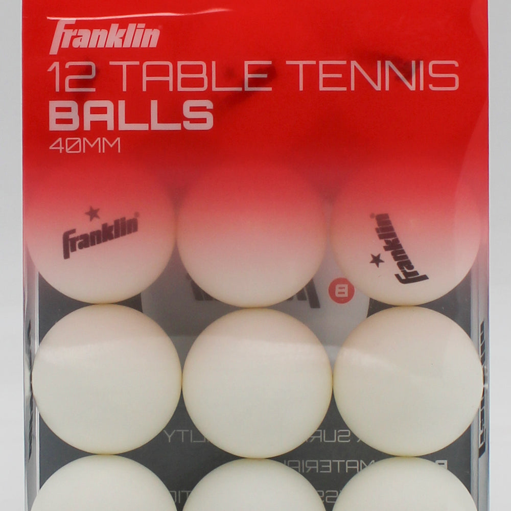 FRANKLIN  PING PONG BALLS  40MM  12CT