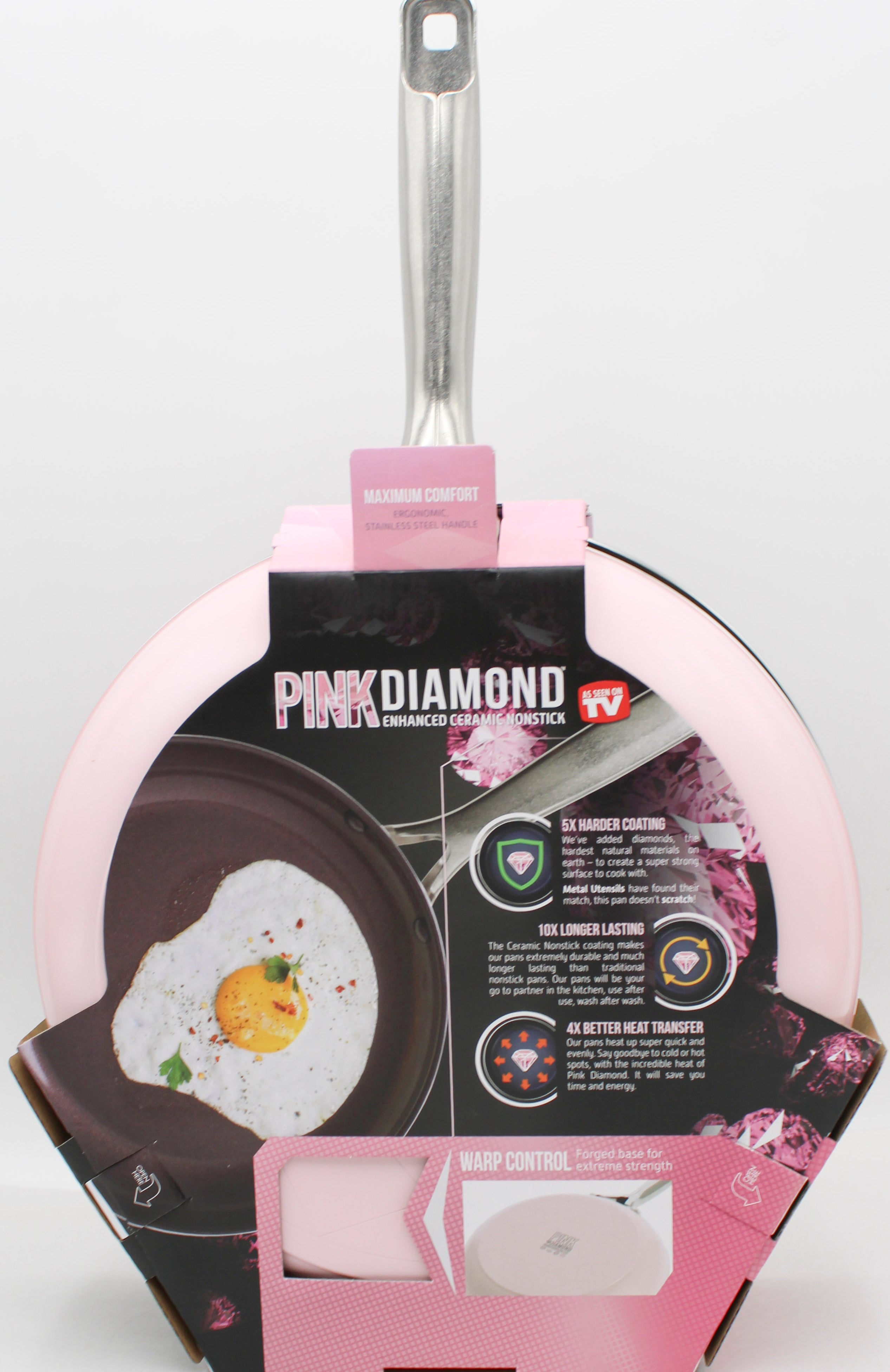 PINK DIAMOND 12'' FRYPAN W/ LID - PINK NI