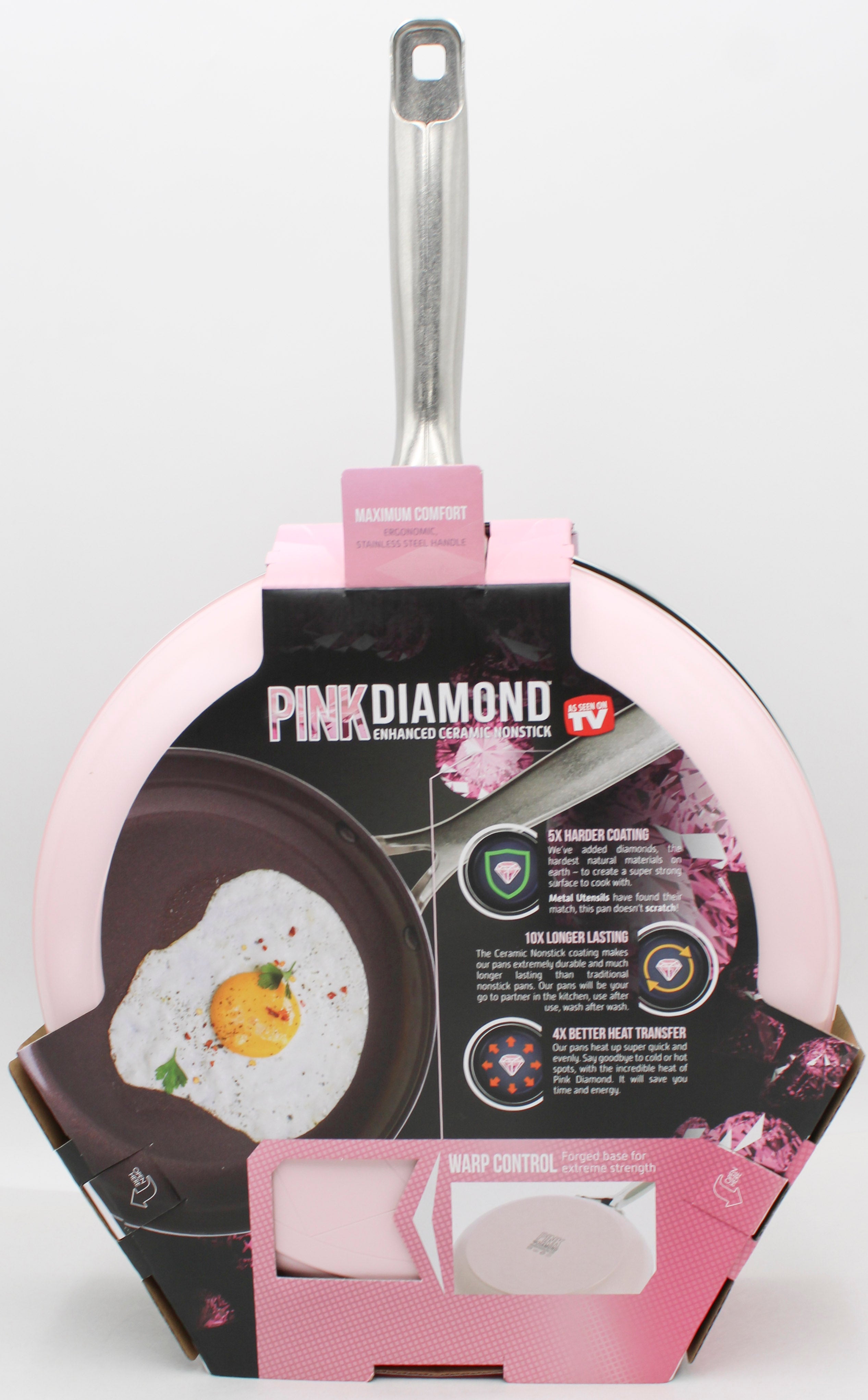 PINK DIAMOND 12'' FRYPAN W/ LID - PINK NI