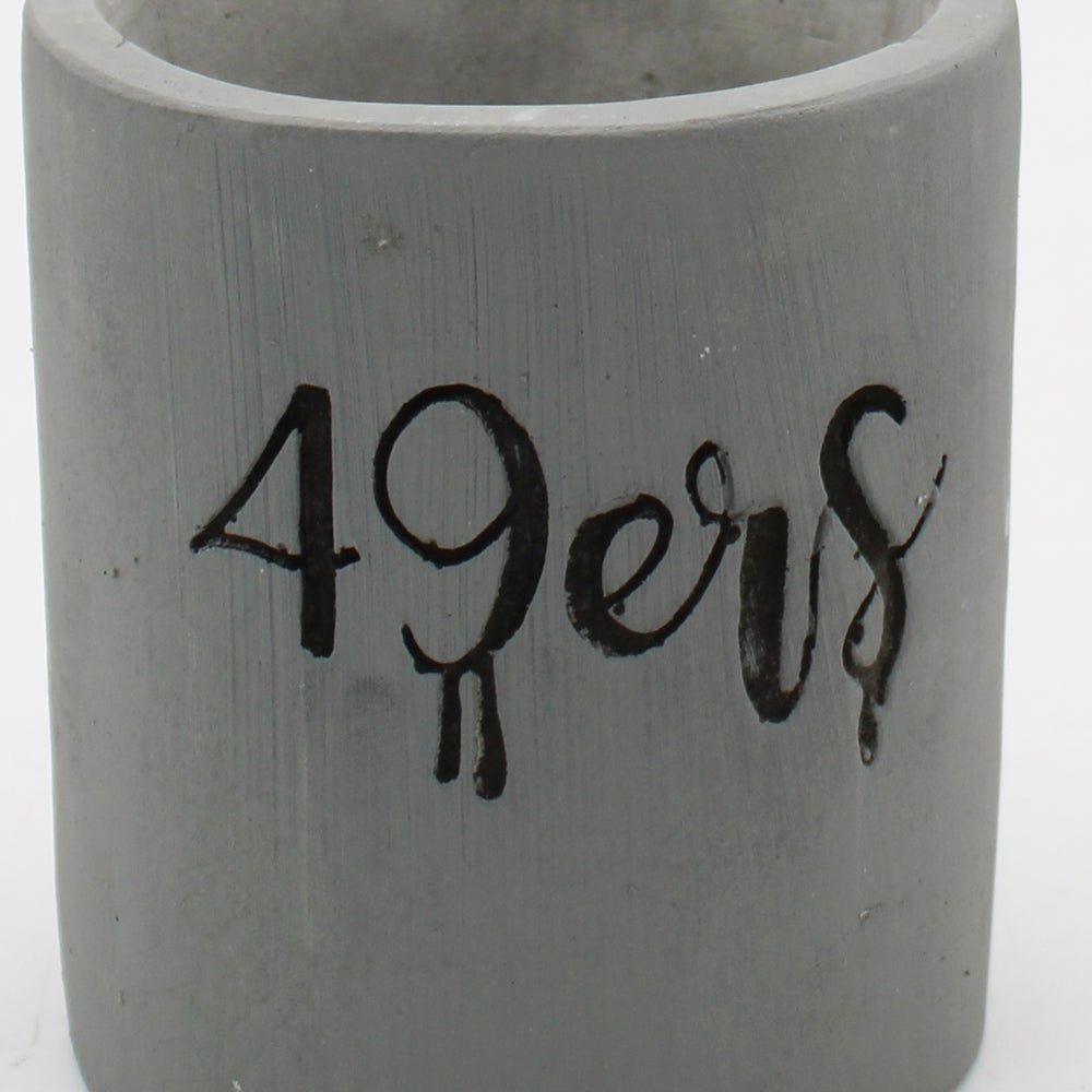 SAN FRANCISCO 49ERS CEMENT PLANTER -4IN -EMPTY