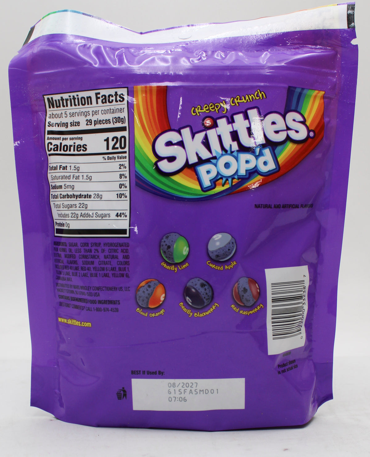 SKITTLES POP HALLOWEEN STAND-UP POUCH 5.5oz BB 7/27