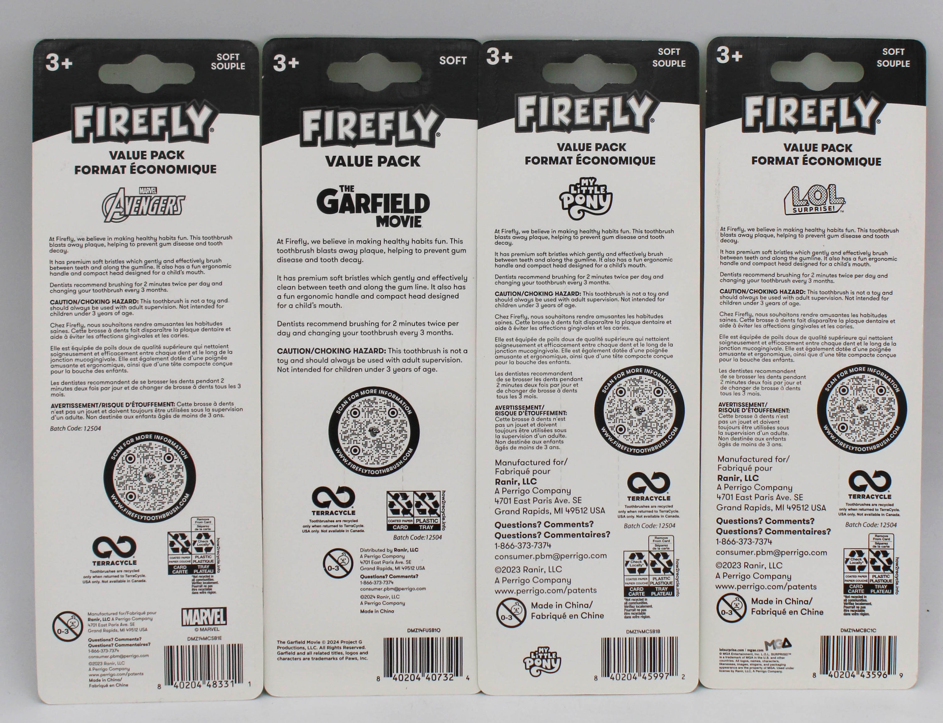 FIREFLY ZIGGLY WIDE HANDLE TOOTHBRUSH 3ct SOFT - ASSORTED LICENSE NI