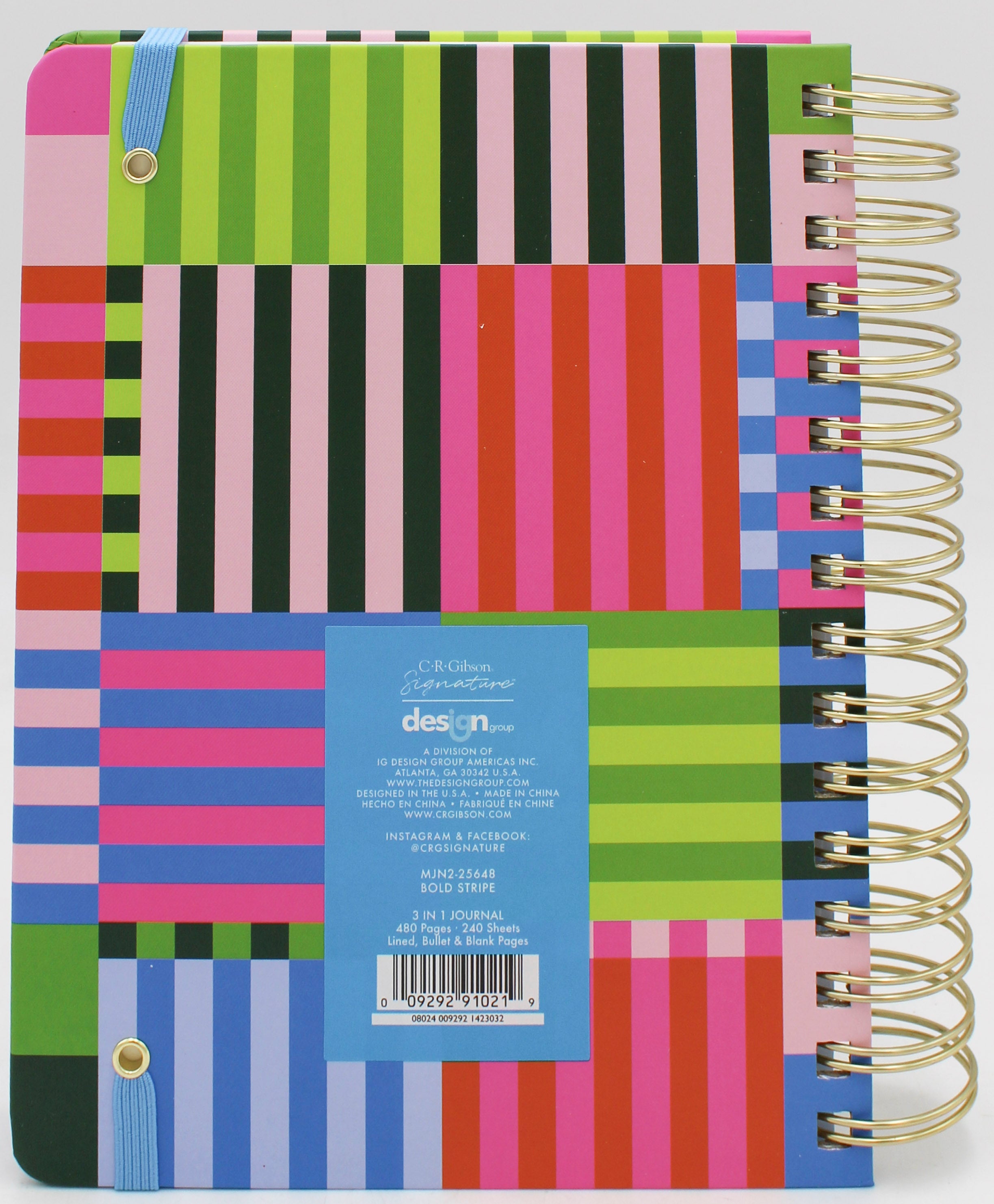 3 IN 1 TWIN WIRE JOURNAL - BOLD STRIPES