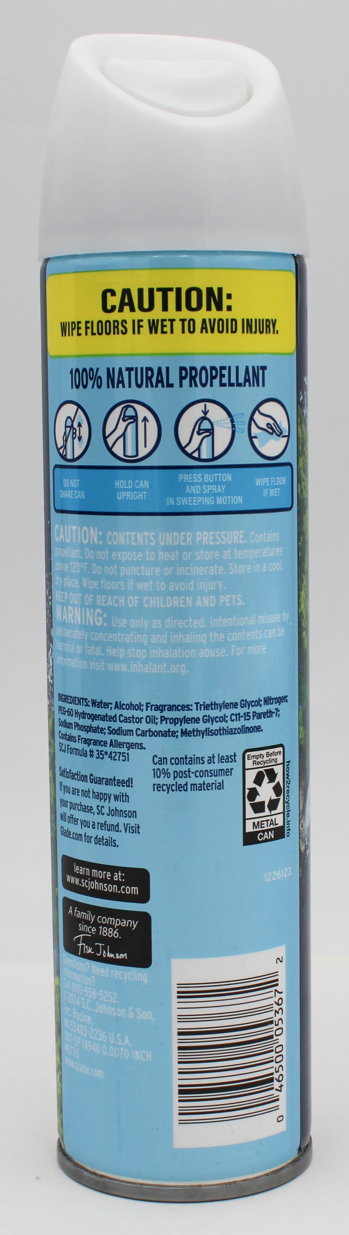 GLADE AEROSOL SPRAY FRESH SEA MIST & CYPRESS 8.0oz US