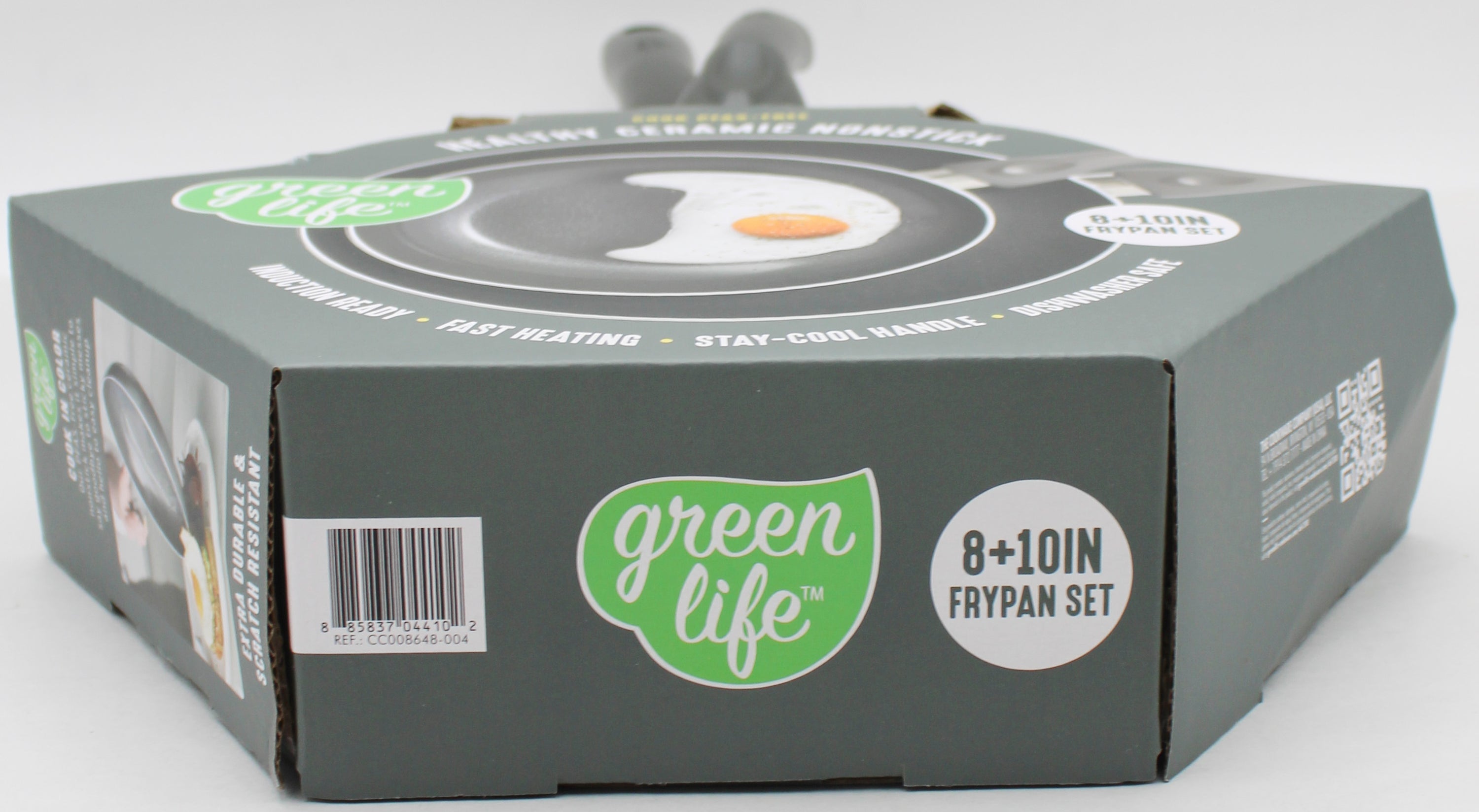 GreenPan Essentials Frypan Set Gray 2-Pack (8" & 10")
