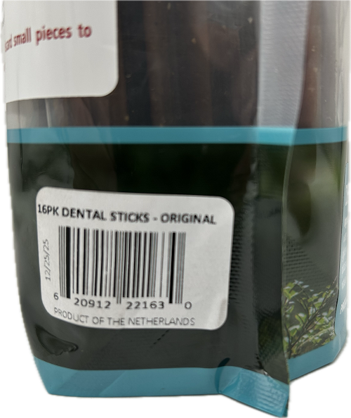 DOG DENTAL CHEW STICKS 16ct EXP 2/2027