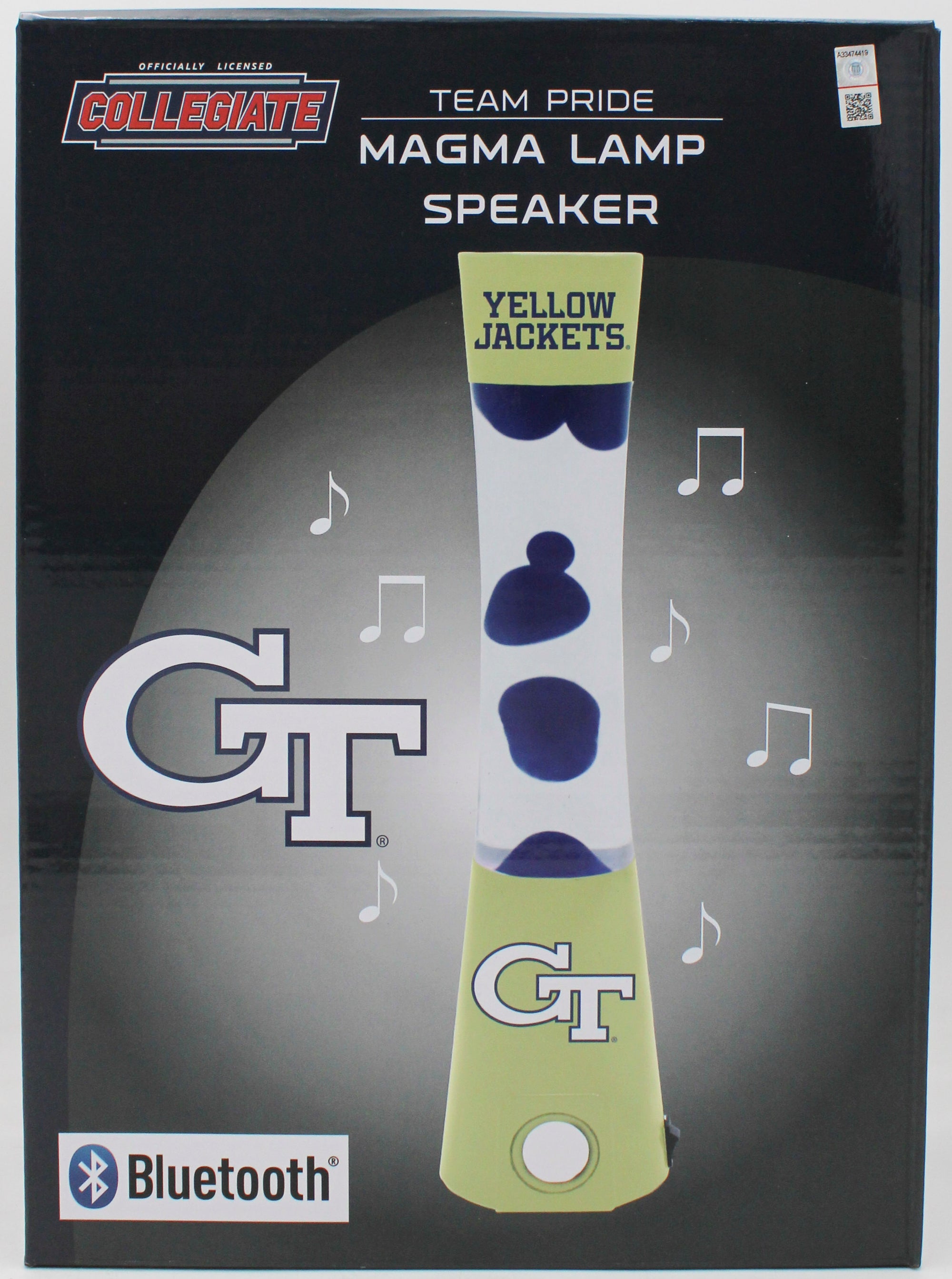 GEORGIA TECH YELLOW JACKETS LAVA LAMP SPEAKER 16.5"