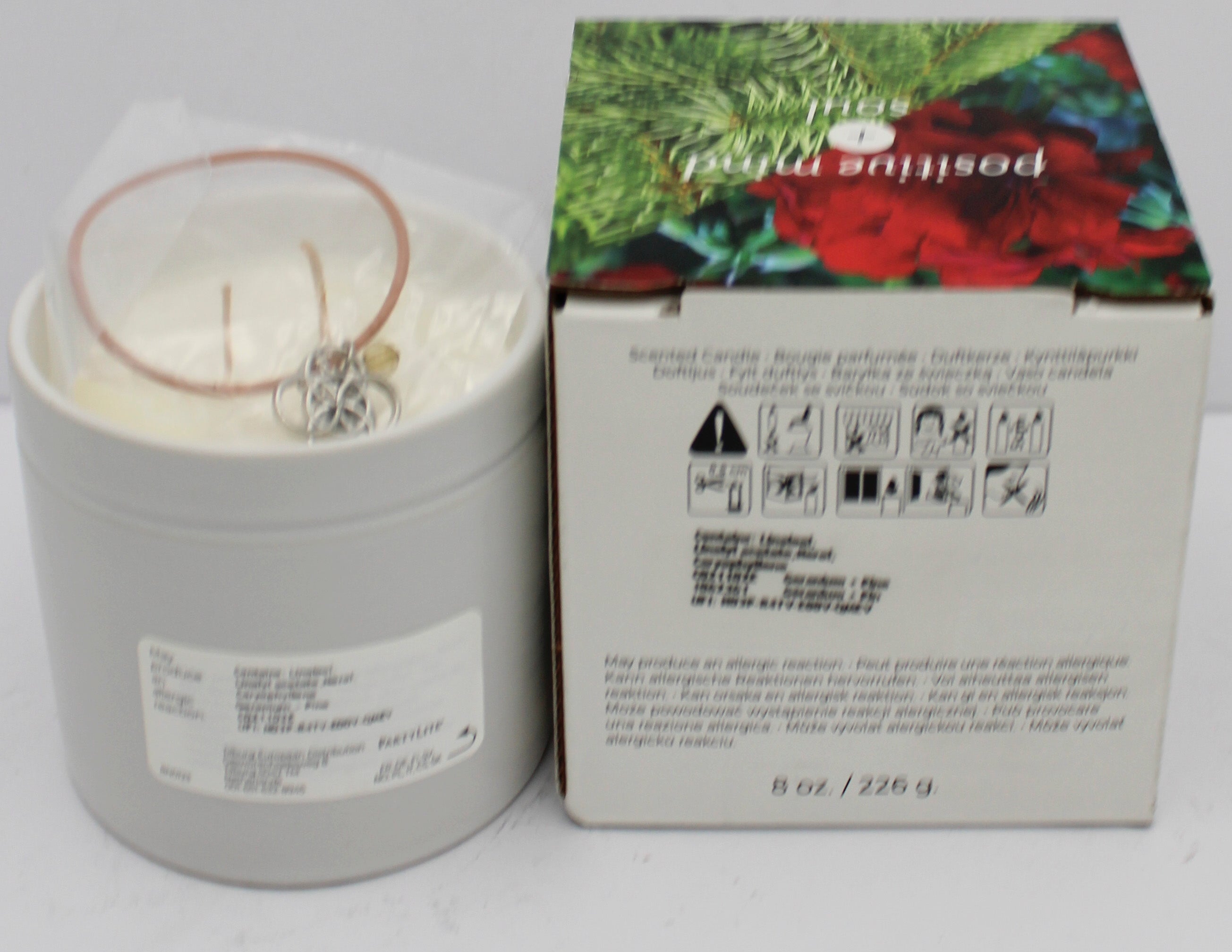 PARTYLITE BE PEACEFUL GERANIUM & PINE JAR CANDLE 8oz