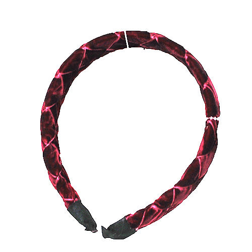 SCUNCI VELVET HEADBAND 1CT-BERRY/NI