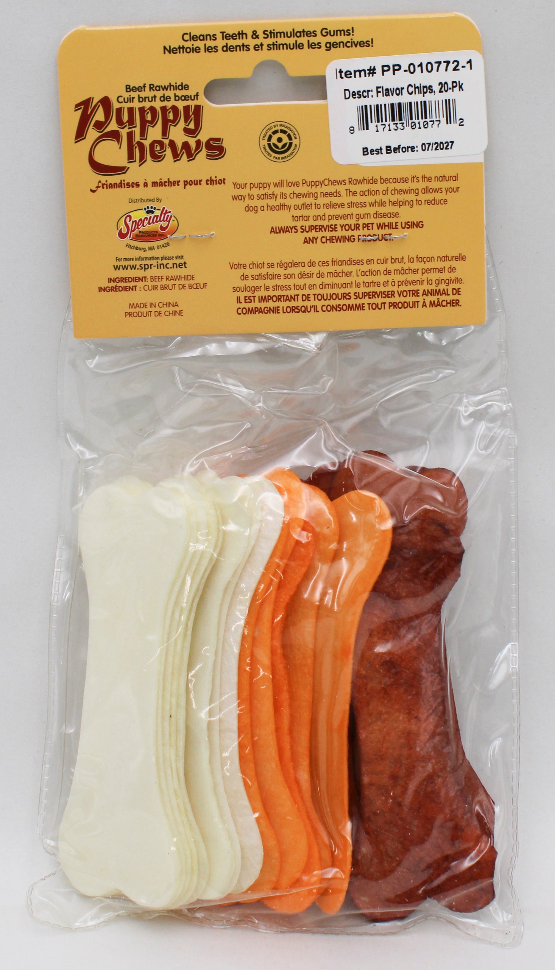 4" ASST RAWHIDE FLAVOR CHIPS 20PC BB JULY 2027