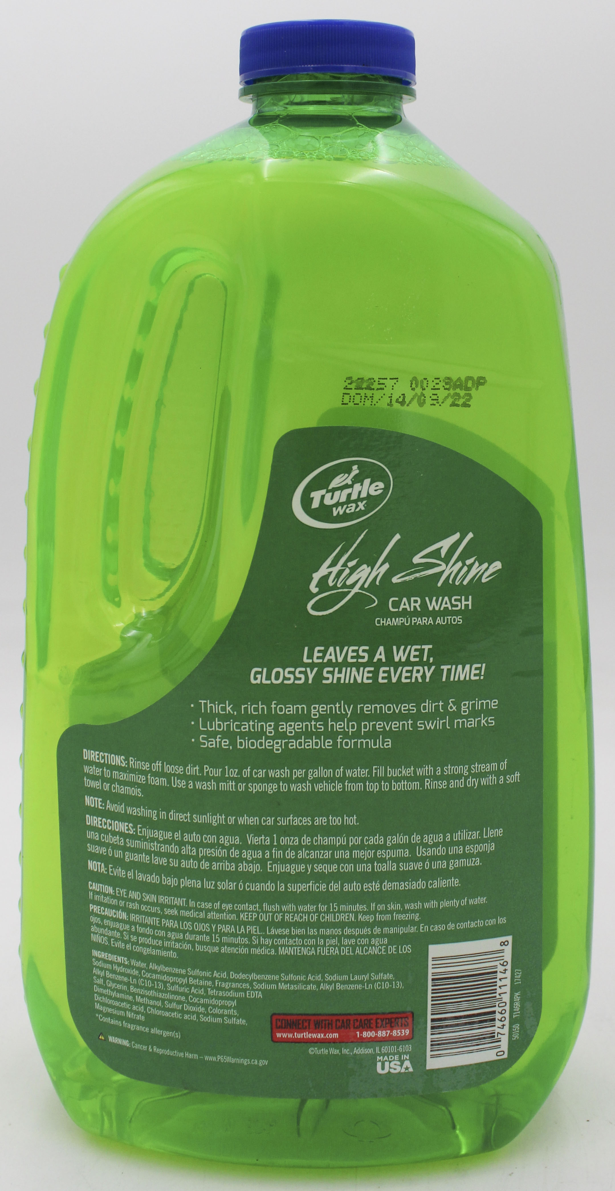 SP TURTLE WAX HIGH SHINE CAR WASH 64oz FRESH LEMON SCENT