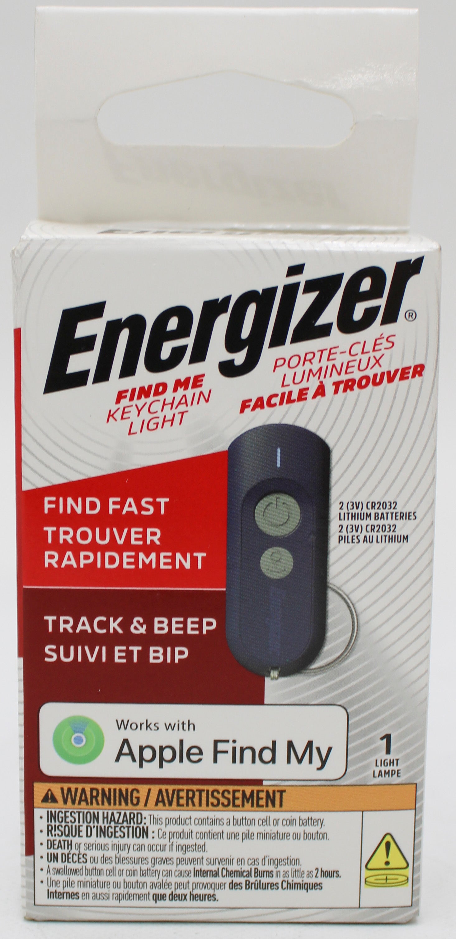 ENERGIZER FIND ME KEYCHAIN LIGHT W/APPLE BLUETOOTH TRACKER BLUE