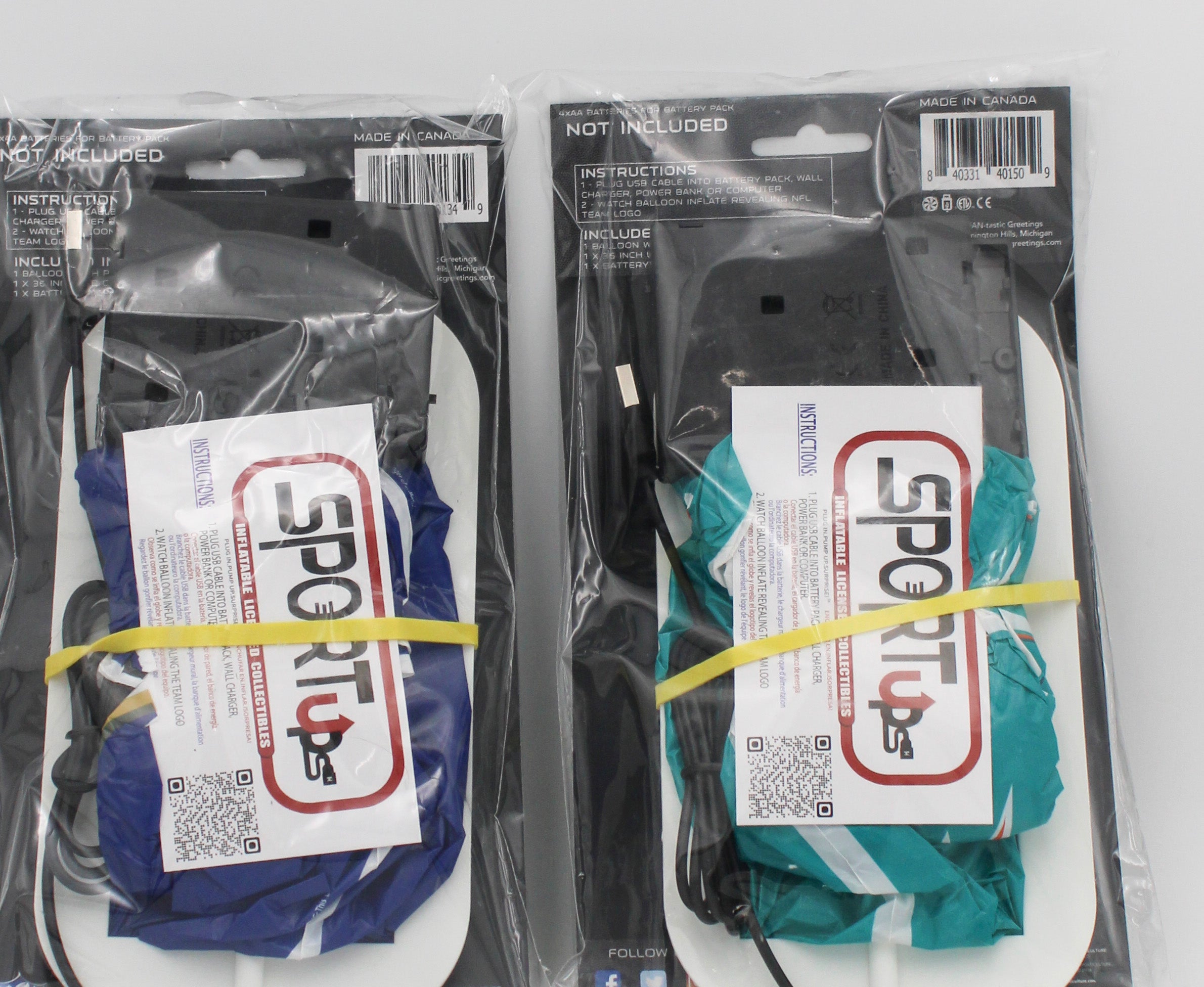 NFL RAVENS & DOLPHINS ASST. ABLETOP INFLATABLE CENTERPIECE