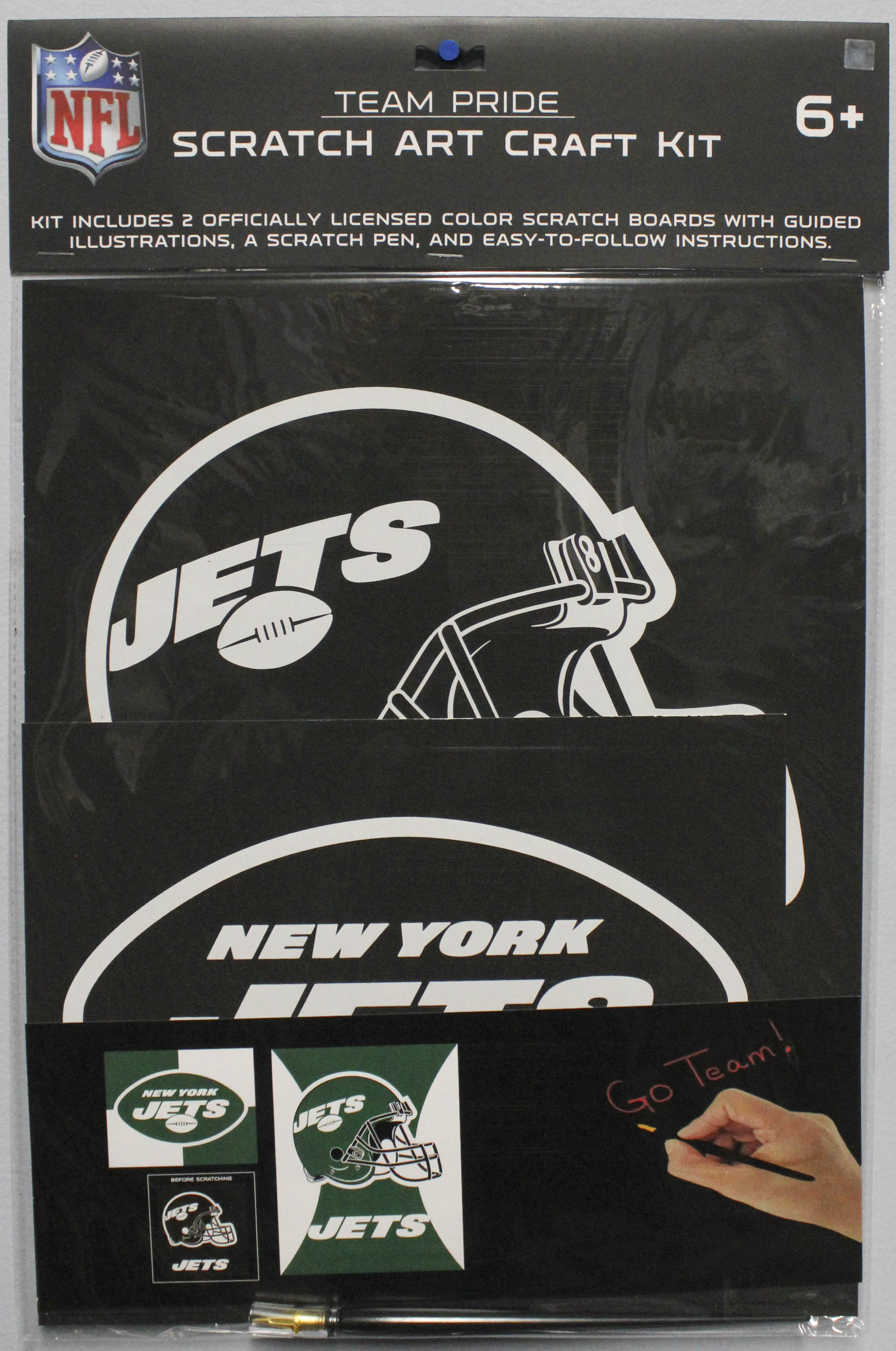NEW YORK JETS SCRATCH ART CRAFT KIT