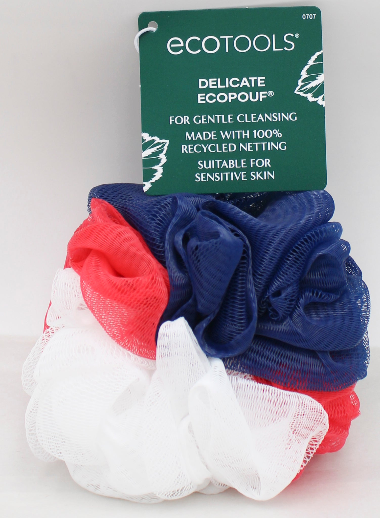 EcoTools Bath Pouf Red, White & Blue Bulk