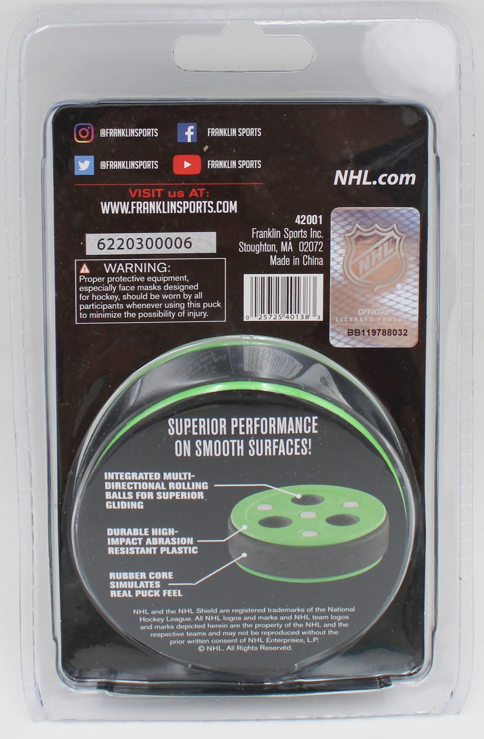 FRANKLIN NHL ROLL-A-PUCK  X3.