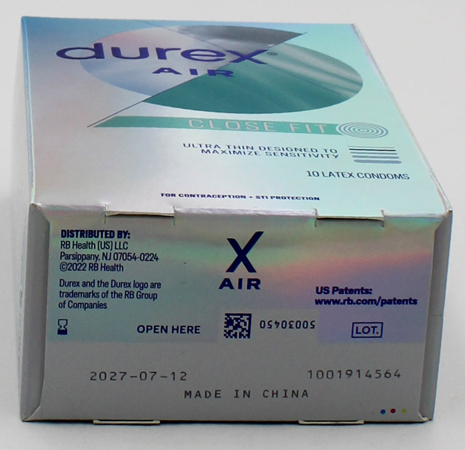 DUREX 10 PACK CONDOMS AIR CLOSE FIT EXP 7/2027