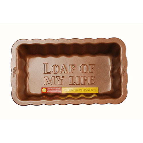 WILTON SCALLOP LOAF PAN "LOAF OF MY LIFE" 4.26"X8.21"X2.5"