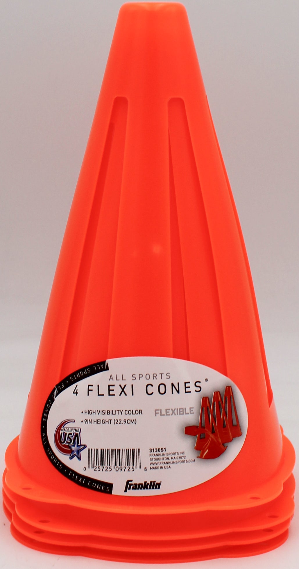 FRANKLIN FLEXI CONES 4ct/ 9" SOCCER, BASEBALL CONES